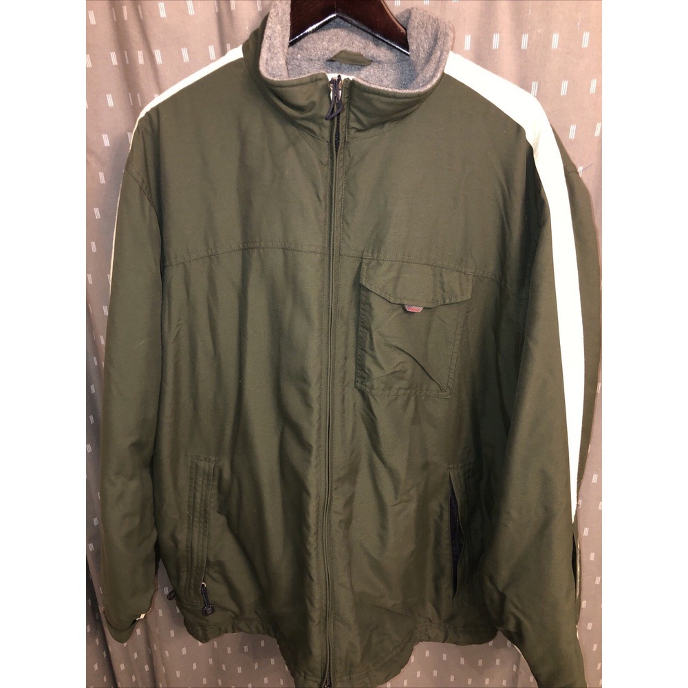 Abercrombie&Fitch 92 Forest Green Fleece Lined Mens Size Large Winter Jacket Y2K